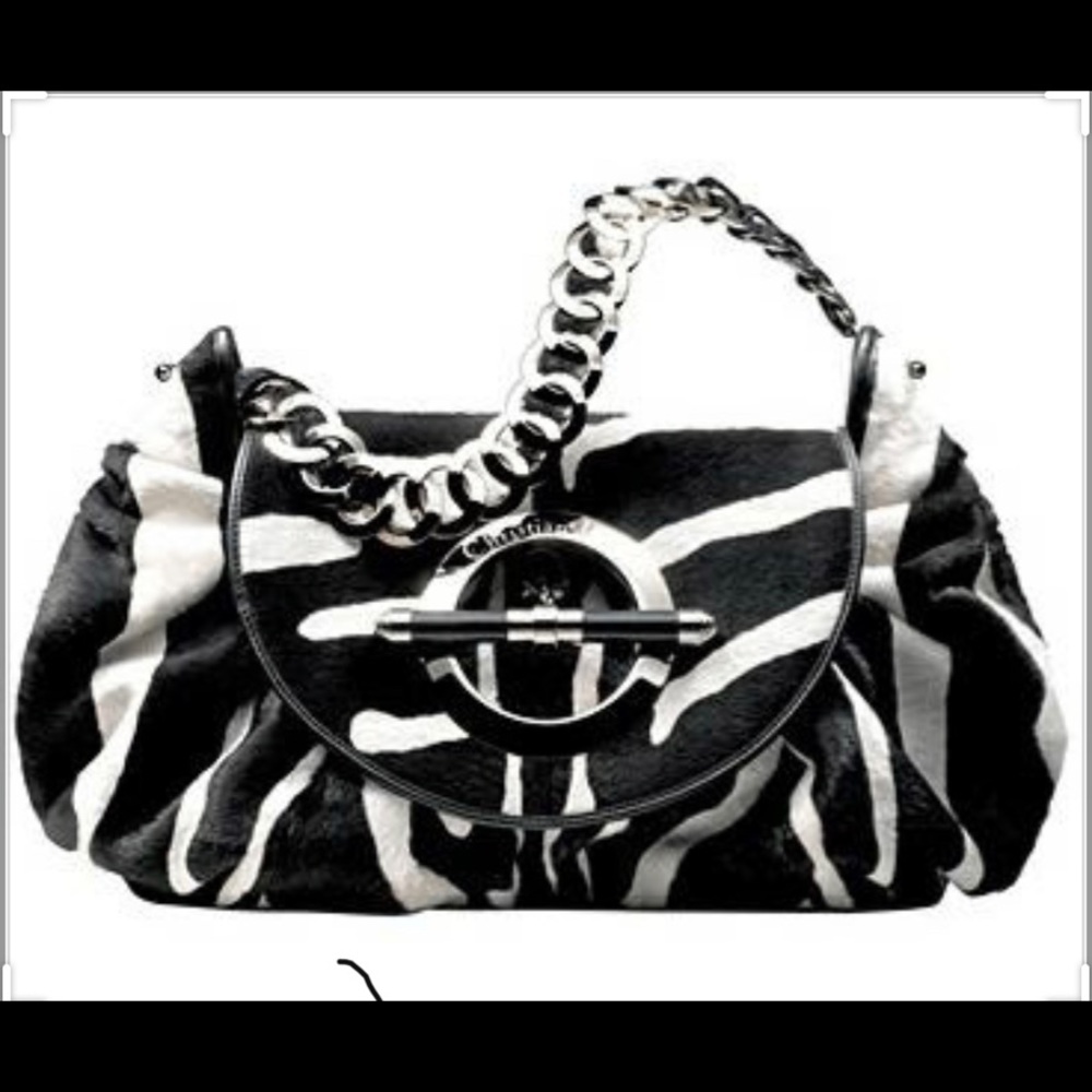 Christian Dior Zebra Print Flapped Bag